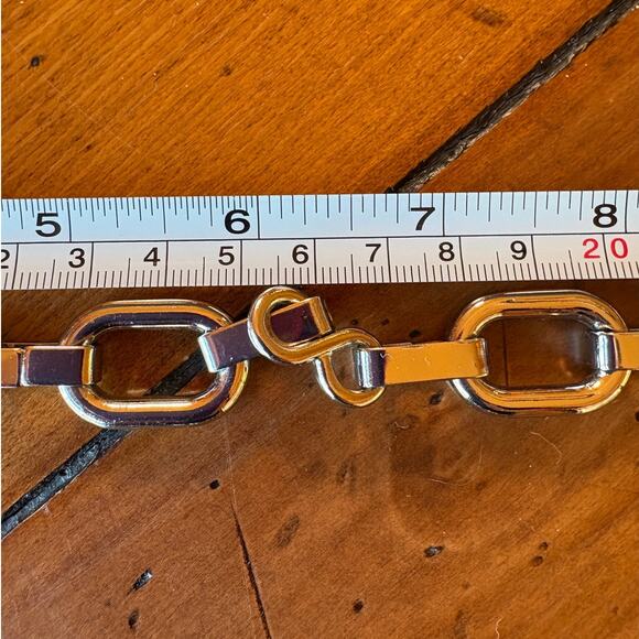 Silver Tone Adjustable Metal Chain Belt - Fits up to 40 inch Waist - Picture 7 of 10